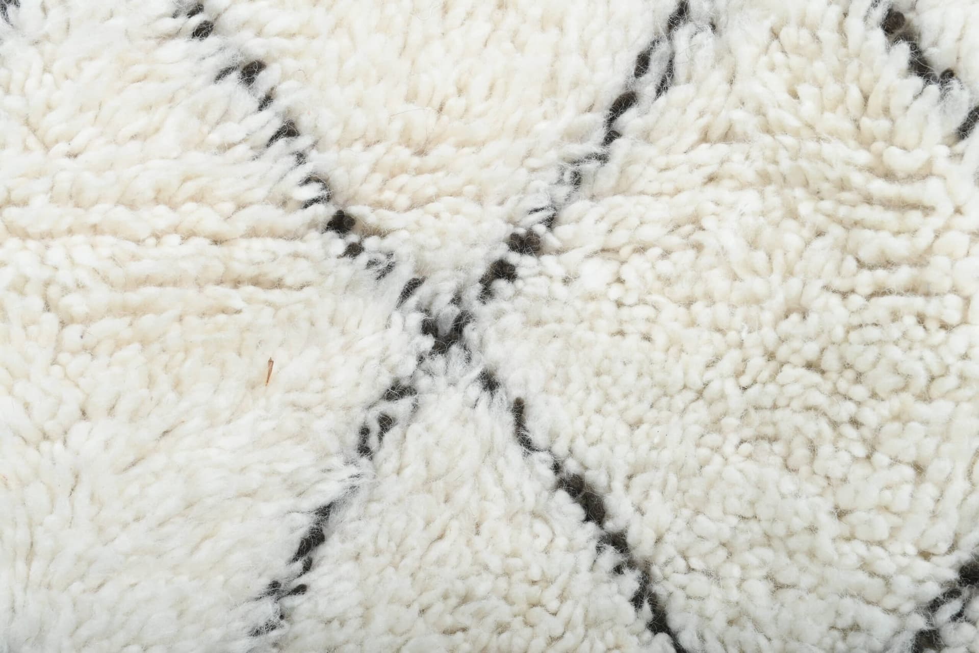 Moroccan Rug Handmade Wool 2x4 - Ivory Black Diamond Boho Minimalist Area Rug for Bedroom Entryway Beni Ourain - Image 5