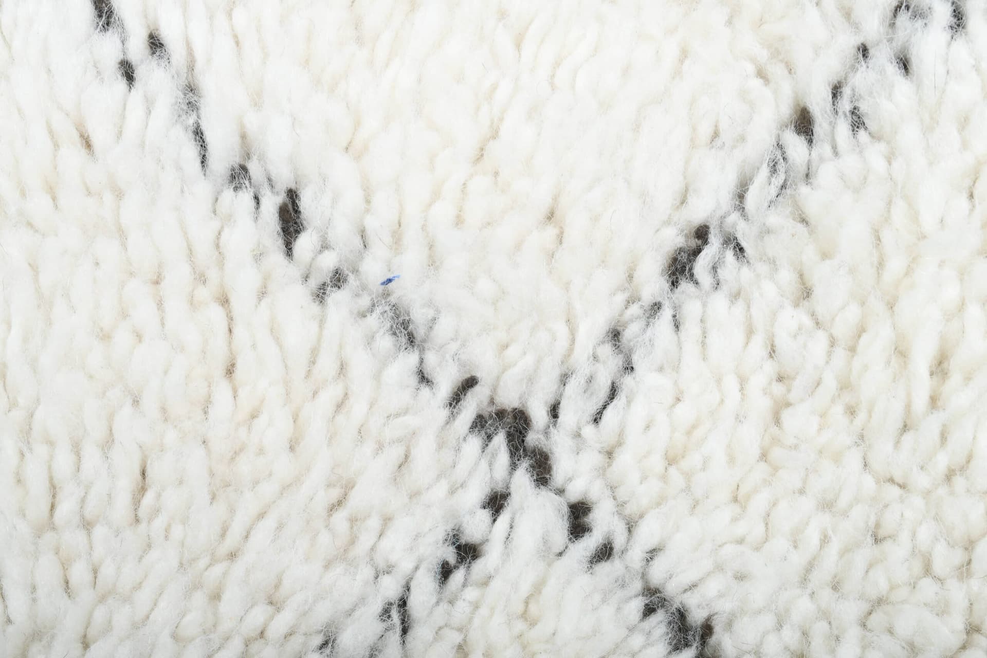 Moroccan Rug Handmade Wool 2x4 - Ivory Black Diamond Boho Minimalist Area Rug for Bedroom Entryway Beni Ourain - Image 6