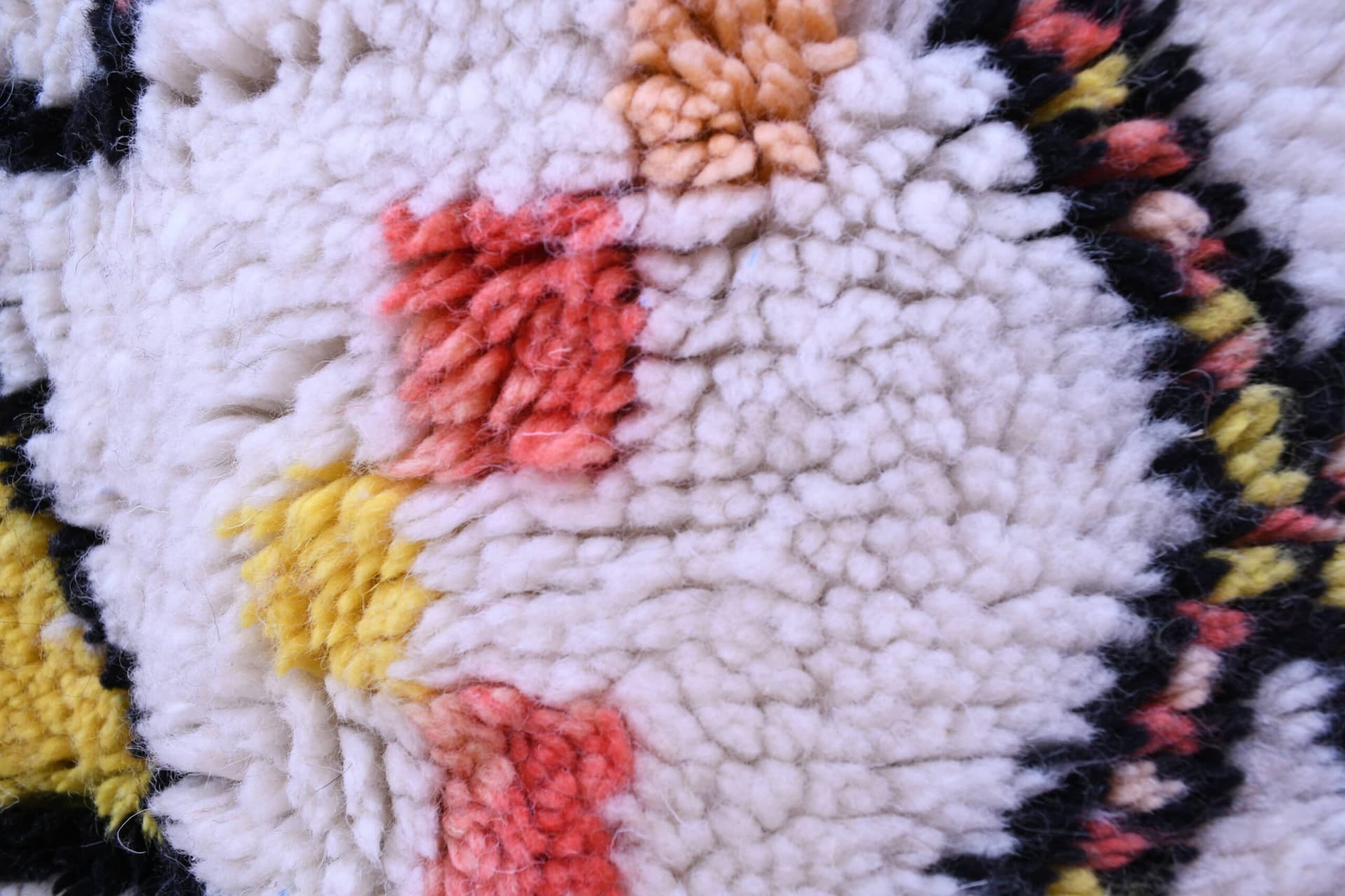 Marockansk Matta Handgjord Ull 6x6 - Elfenben Neutral Geometrisk Boho Matta för Vardagsrum Sovrum Beni Ourain - Image 11