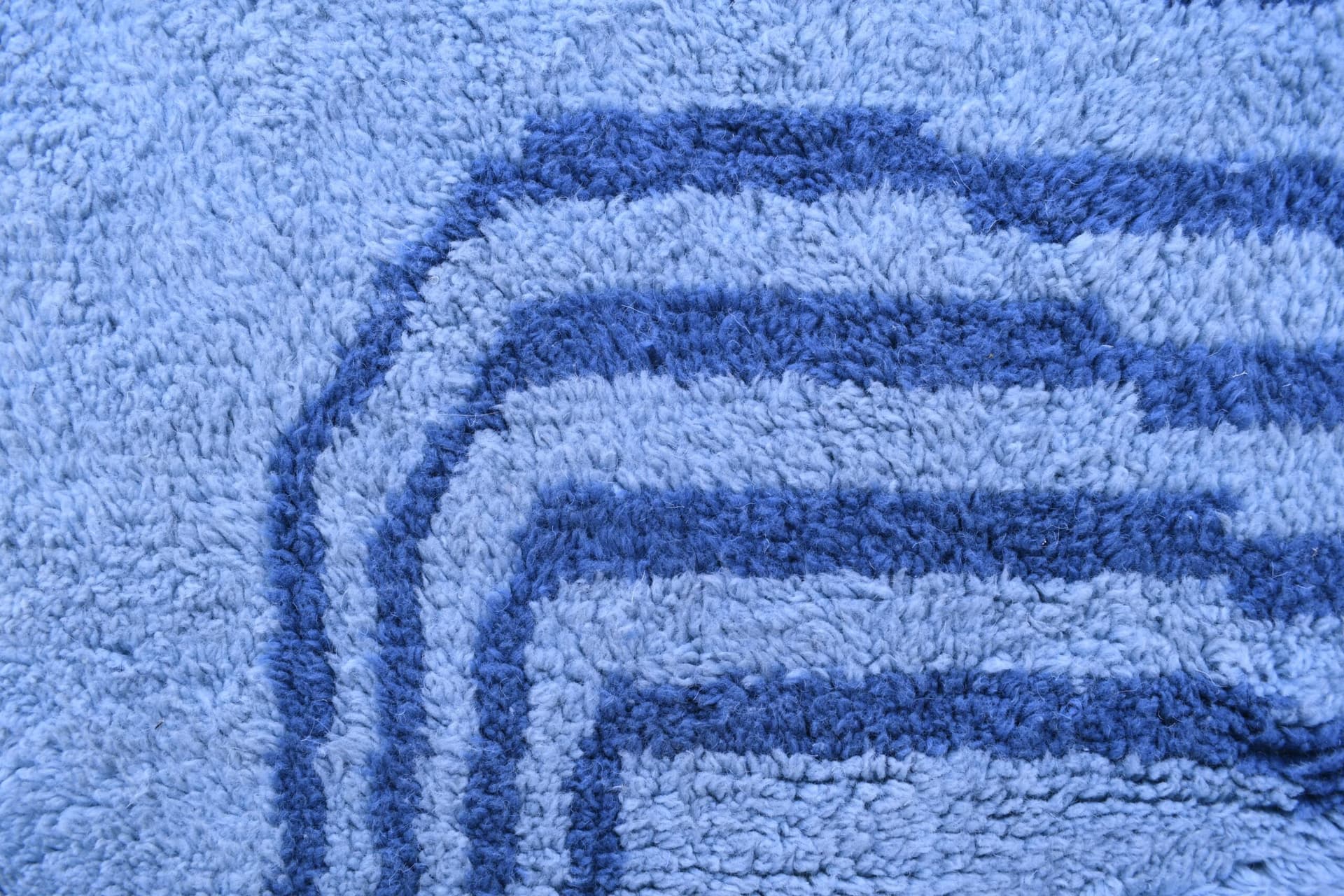 Moroccan Rug Handmade Wool 7x10 - Blue Minimalist Modern Area Rug for Living Room Bedroom - Authentic Mrirt Berber - Image 5