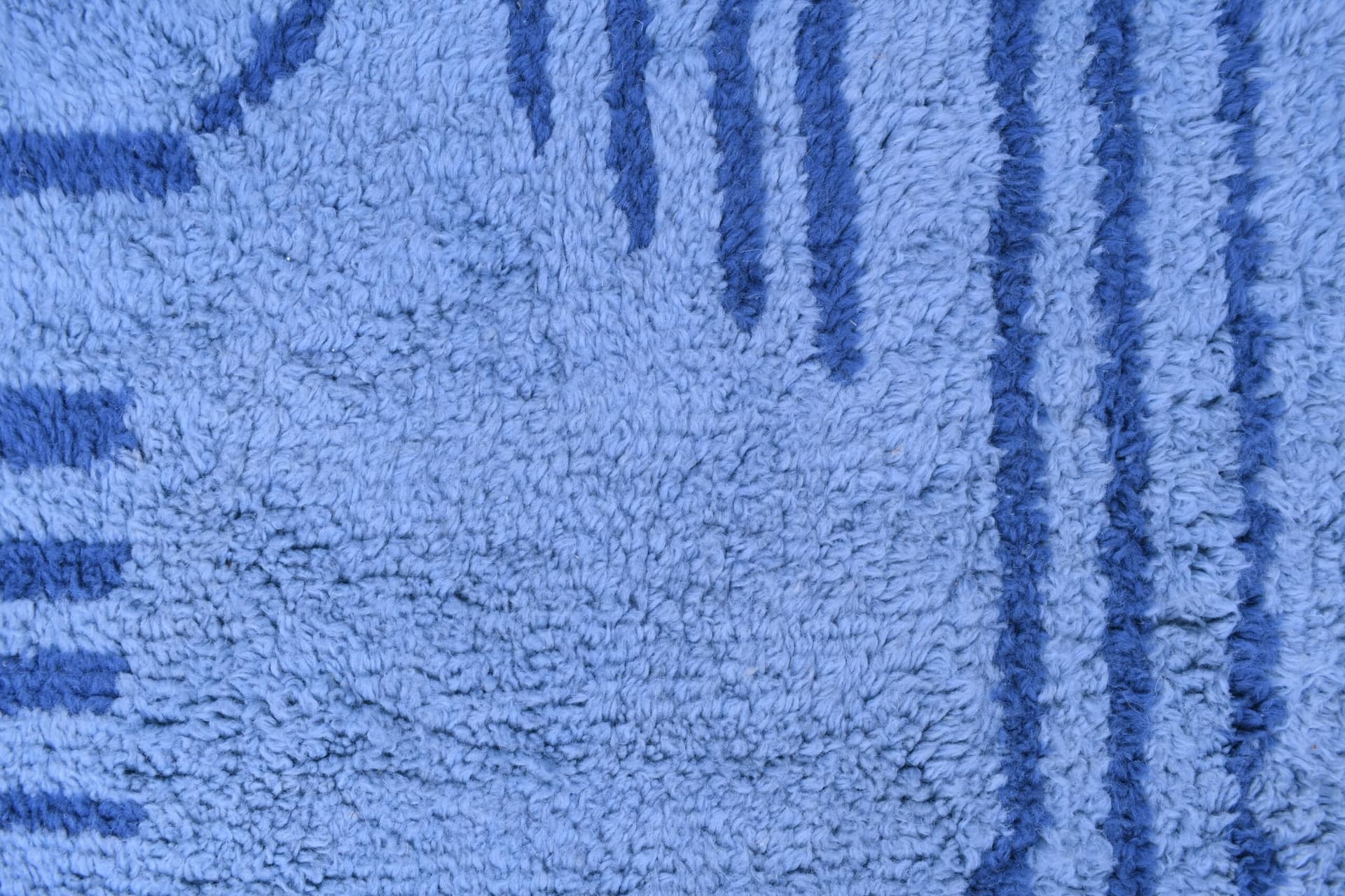 Moroccan Rug Handmade Wool 7x10 - Blue Minimalist Modern Area Rug for Living Room Bedroom - Authentic Mrirt Berber - Image 9