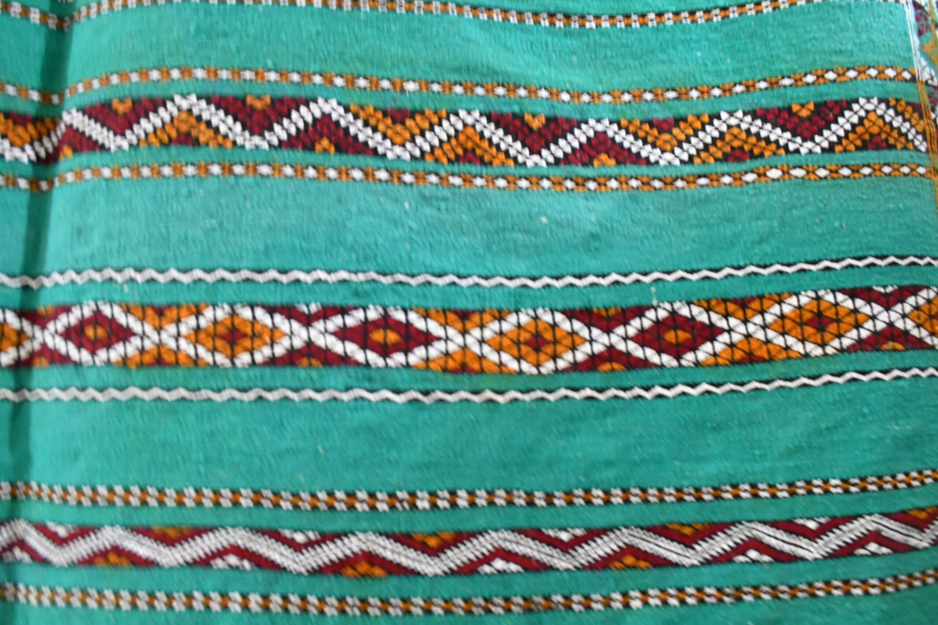 Moroccan Rug Handmade Wool 8x11 - Teal Green Modern Boho Area Rug for Living Room Bedroom - Zemmour - Image 5