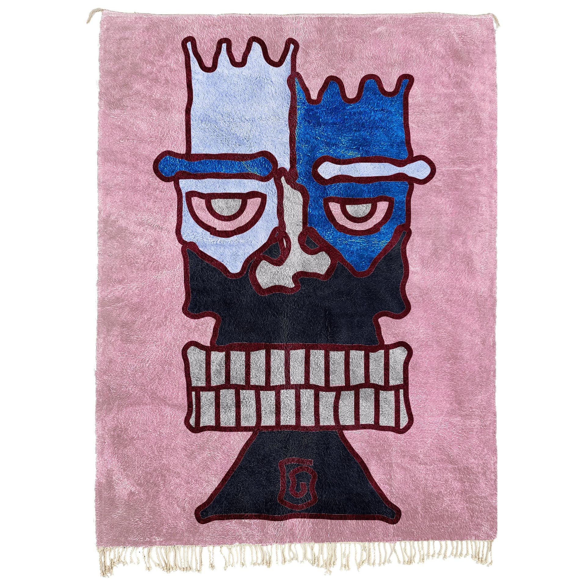 モロッコ製手作りウールラグ カスタムサイズ - ピンク現代ボヘミアンエリアラグ リビングルーム ベッドルーム用 - 本物のベルベル - Image 2