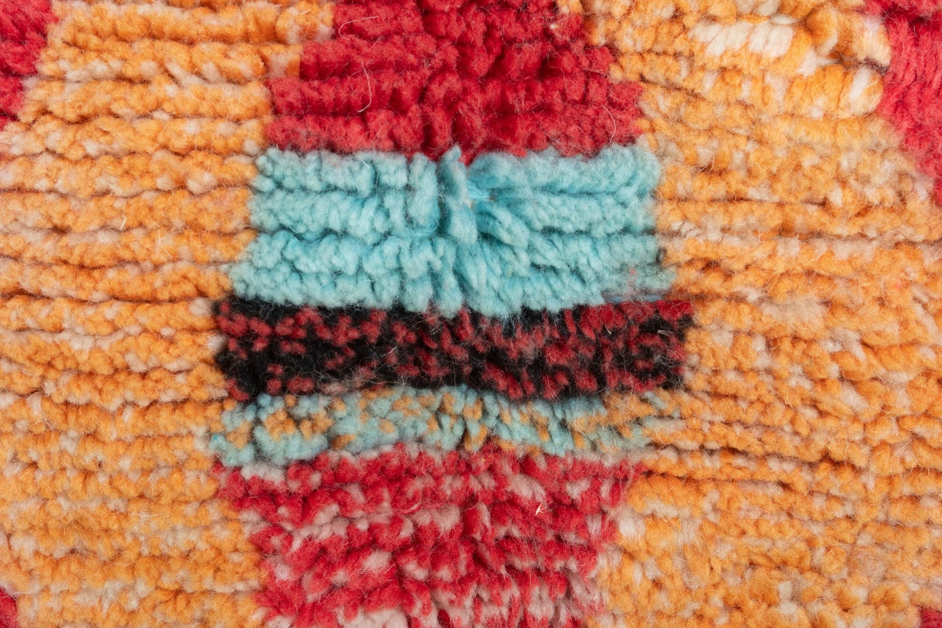 Marokkanischer Teppich Azilal 4x6 Wolle Creme Weiß Schwarz Mehrfarben Boho Wohnzimmer - Image 9