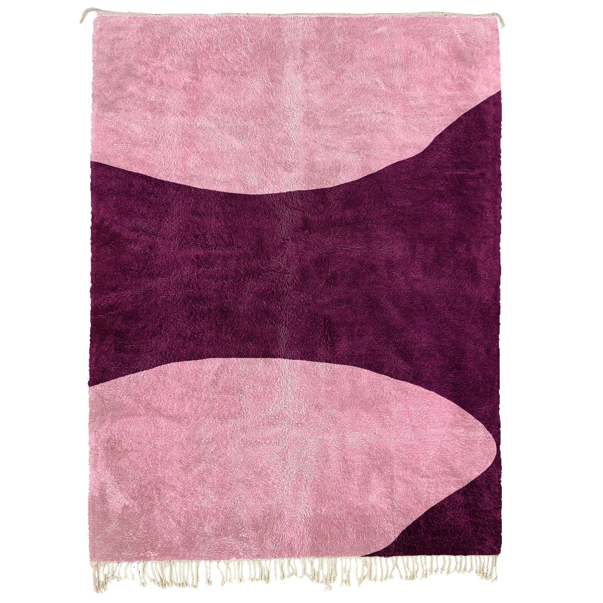 Marokkanischer Teppich Handgefertigt Wolle 8x10 - Rosa Pflaume Modern Boho Teppich für Wohnzimmer Schlafzimmer - Mrirt Berber - Image 2
