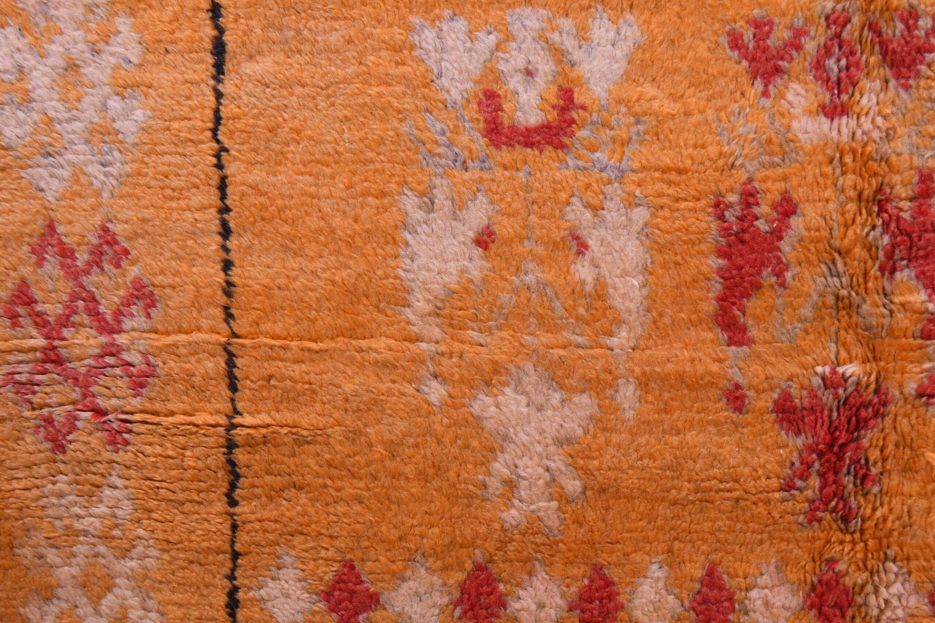 Handmade Moroccan Azilal Wool Rug - Vibrant Orange, 173x270 cm, Bohemian Style - Image 7