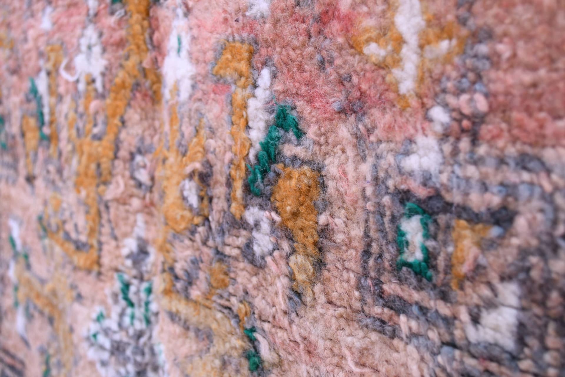 Authentic Moroccan Rabati Rug 176x299 cm - Peach Wool Handmade Beauty - Image 8