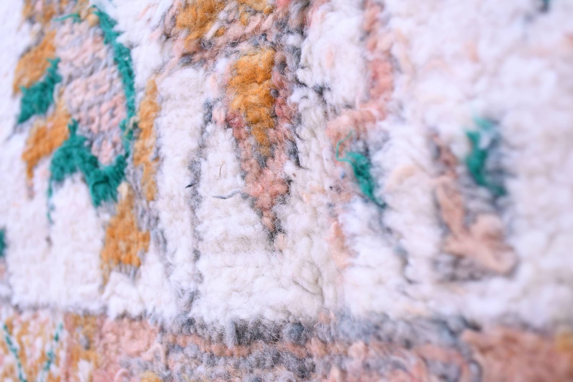 Authentic Moroccan Rabati Rug 176x299 cm - Peach Wool Handmade Beauty - Image 10