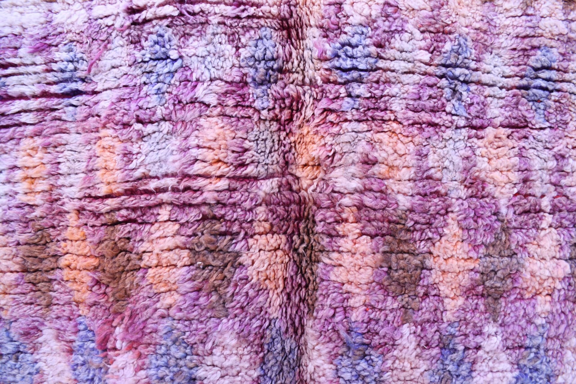 Stunning Moroccan Talsint Wool Rug, 149x344cm, Purple Handmade Bohemian Decor - Image 3