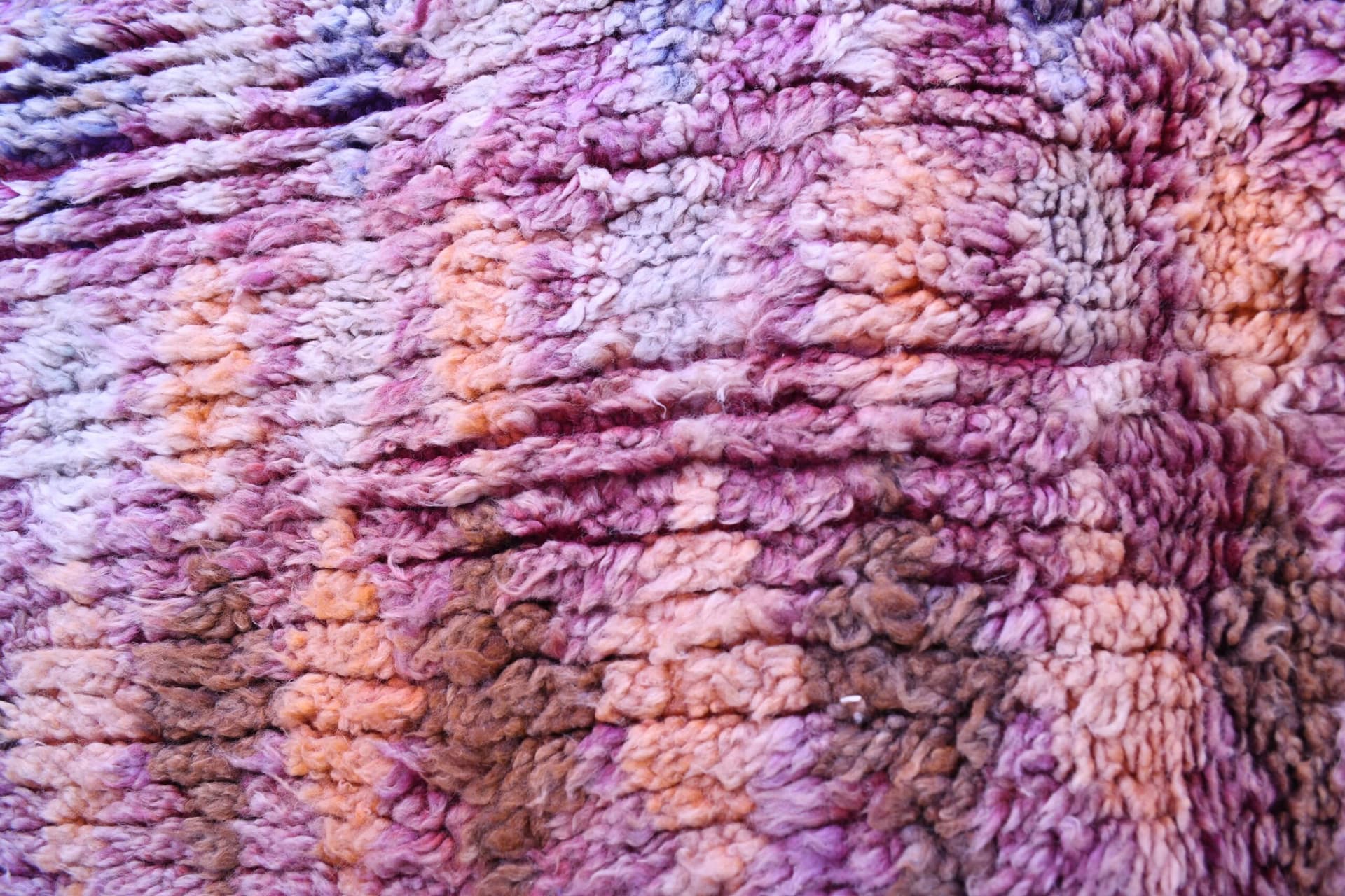 Stunning Moroccan Talsint Wool Rug, 149x344cm, Purple Handmade Bohemian Decor - Image 8