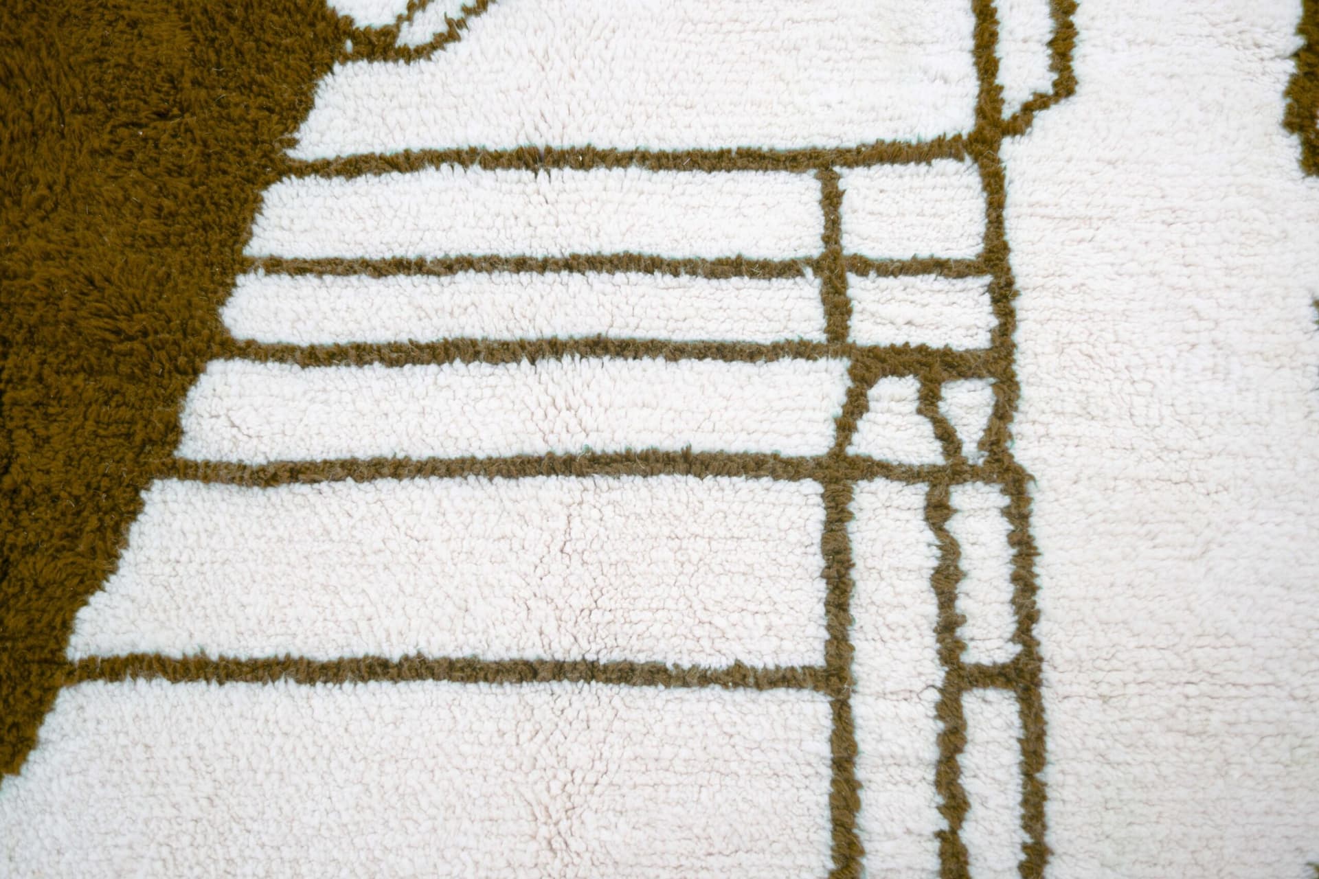 Moroccan Rug Handmade Wool Custom Size - Ivory Brown Neutral Boho Area Rug for Living Room Bedroom Beni Ourain - Image 7